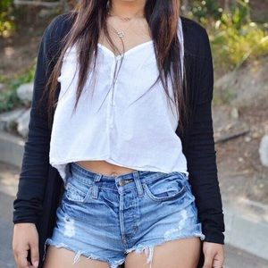 GUESS ripped mini denim short
